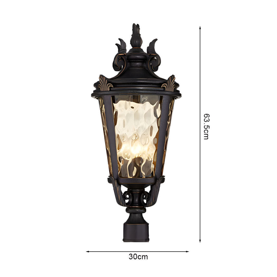 Vintage Lantern 2X 63.5cm Outdoor Post Lantern Light Classic Charm Elegant Patio Antique Inspired Outdoor Lighting