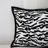 SOGA 45cm Black and White Luxury Cushion Light Mottled Texture Decorative Square Pillow Living Room