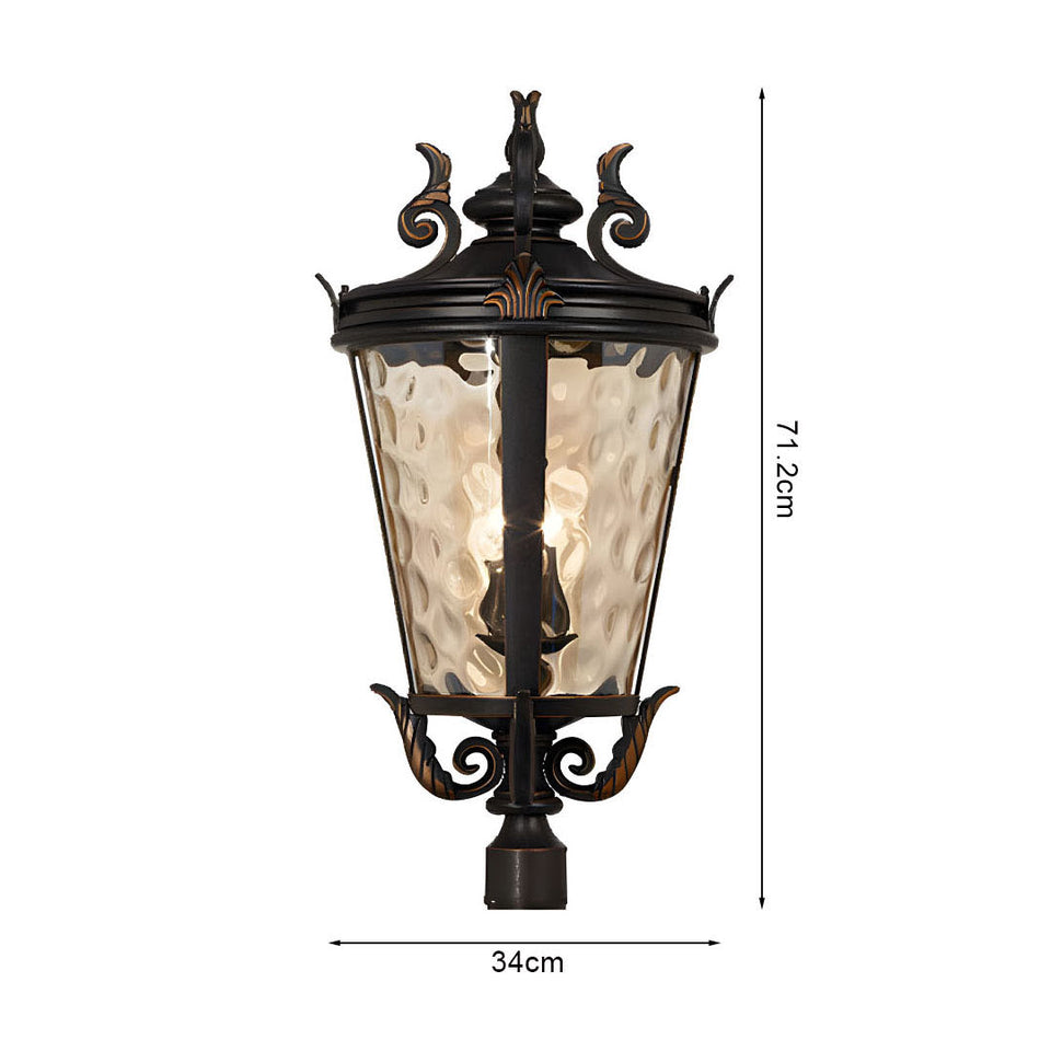 Vintage Lantern 4X 71.2cm Wall Lamp Modern Aluminum & Glass Wall Light Classic Outdoor Sconce Decorative Exterior Lighting