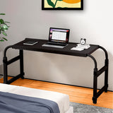 SOGA 2X 120x45cm Black Cross Bed Movable Desk Table w/ Adjustable Length & Height