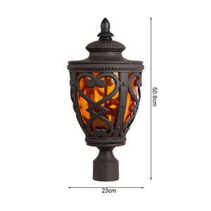 Vintage Lamp 6X 50.8cm Elegant Post Light with Aluminum and Glass Lantern Classic Outdoor Lighting