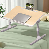 SOGA 60X40cm Wood Small Laptop Bed Portable Foldable Study Table Adjustable