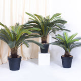 SOGA 2X 125cm Artificial Indoor Cycas Revoluta Cycad Sago Palm Fake Decoration Tree Pot Plant