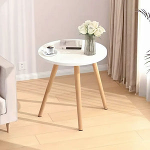 SOGA 60x60cm White Small Side Coffee Table Living Room Balcony Home Décor Style