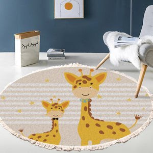 SOGA 2X 120cm Cute Cartoon Animal Non-Slip Thick and Ultra-Soft Carpet Flannel Rug