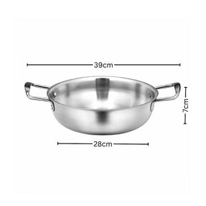 SOGA 28cm Premium Silver Seafood Dry Pot Stockpot Versatile and Durable Kitchen Essential