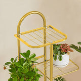 SOGA 7 Tier 8 Pots Gold Metal Plant Stand Flowerpot Display Shelf Rack Indoor Home Office Decor