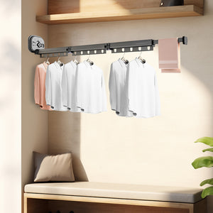 SOGA 127.5cm Wall-Mounted Clothing Dry Rack Retractable Space-Saving Foldable Hanger