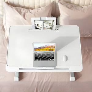 SOGA 2X 60X40cm White Small Laptop Bed Portable Foldable Study Table Adjustable