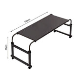 SOGA 2X 120x45cm Black Cross Bed Movable Desk Table w/ Adjustable Length & Height