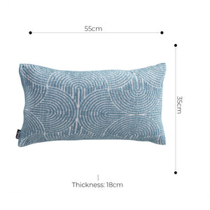 SOGA 35cm Blue Throw Pillow Geometric Indoor and Outdoor Corded for Home Decor