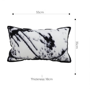 SOGA 35cm Throw Pillow  Black and White Leopard Thick Premium Polyester Fiber for Home Decor