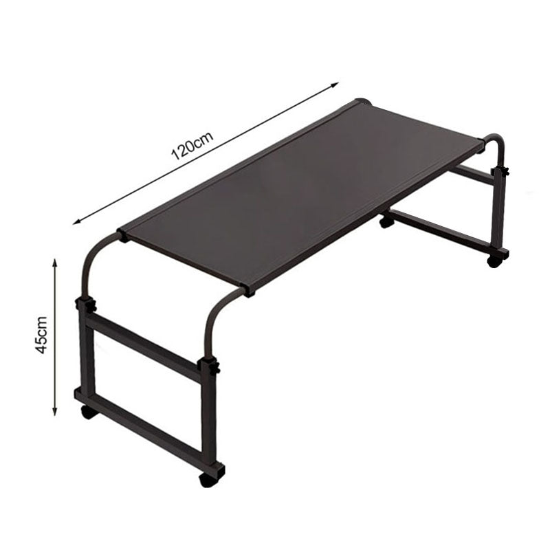 SOGA 120x45cm Black Cross Bed Movable Desk Table w/ Adjustable Length & Height