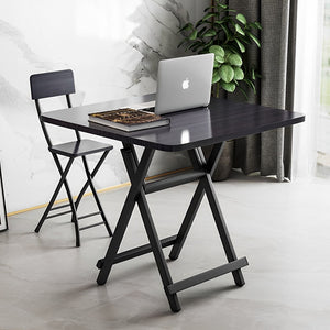 SOGA Black Dining Table Portable Square Surface Space Saving Folding Desk Home Decor