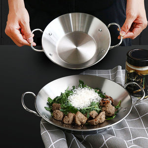 SOGA 29cm Signature Dry Pot crafted with 201 Material in Silver Color and for Kitchen Essential