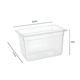 SOGA 200mm Clear Gastronorm GN Pan 1/3 Food Tray Storage Bundle of 2