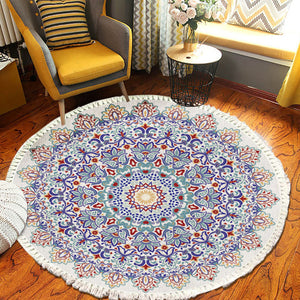 SOGA 2X 120cm Mandala Round Area Thick Anti-slip Doormat, Home Decor