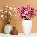 SOGA 30x19cm Plain White Medium Ceramic Flower Vase Elegant Living Room Home Decor