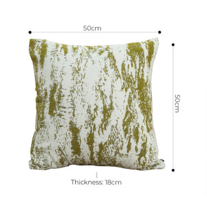 SOGA 50cm Throw Pillow White and Olive Green Deluxe Polyester Fiber and Cotton for Home Decor