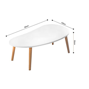 SOGA 2X 80x40cm White Living Room Nordic  Coffee Table Simple Modern Home Style