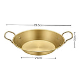 SOGA 21cm Signature Dry Pot And crafted with 201 Material in Gold for Kitchen Essential