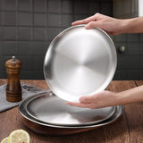 SOGA 14cm Premium Silver Grilling Plate Durable, Heat Resistant Perfect for BBQs and Outdoor Cooking Kitchen Essential