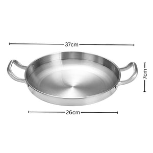 SOGA 26cm Dry Pot with Natural Color 201 Material Constructed from Stainless Steel Kitchen Essentials