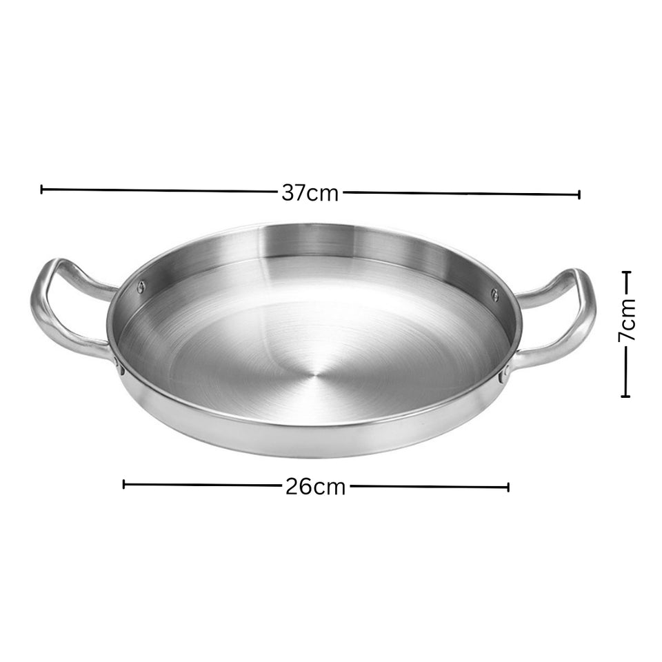 SOGA 26cm Dry Pot with Natural Color 201 Material Constructed from Stainless Steel Kitchen Essentials