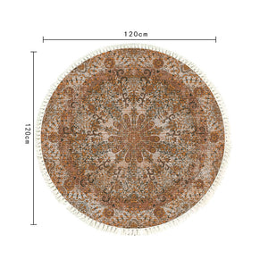 SOGA 2X 120cm Mandala Pattern Circle Area Rugs for Living Room Lounge Anti-slip Doormat Home Decor