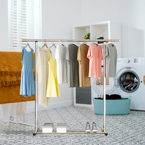 SOGA 180cm Stainless Steel Floor-Standing Clothes Rack - Durable and Space-Saving Laundry Organizer