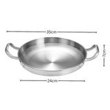 SOGA 24cm Dry Pot with Natural Color 201 Material Constructed from Stainless Steel Kitchen essential