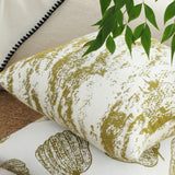 SOGA 50cm Throw Pillow White and Olive Green Deluxe Polyester Fiber and Cotton for Home Decor