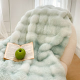 SOGA 200cm Light Green Fuzzy Super Soft and Cozy Fluffy Throw Blanket