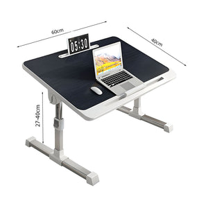 SOGA 60X40cm Black Small Laptop Bed Portable Foldable Study Table Adjustable