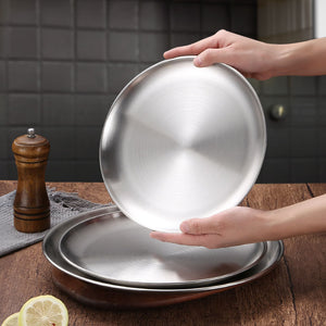 SOGA 23cm Premium Silver Grilling Plate Durable Heat-Resistant Perfect for BBQs and Outdoor Cooking Kitchen Essential