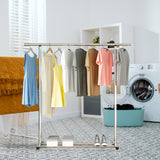 SOGA 240cm Stainless Steel Floor-Standing Clothes Rack - Durable and Space-Saving Laundry Organizer