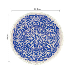 SOGA 2X 120cm Mandala Round Tapestry Indian Area Rug for Living Room Lounge Anti-slip Doormat Home Decor