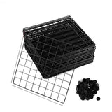 SOGA Black Portable 6-Cube 3 Column Storage Organiser Foldable DIY Modular Grid Space Saving Shelf