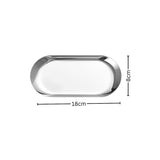 SOGA Silver Nordic Oval Plate Set Small, Medium, and Large for 3 Pieces Kitchen