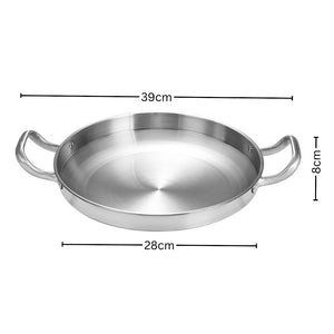 SOGA 28cm Dry Pot with Natural Color 201 Material Constructed from Stainless Steel Kitchen Essentials