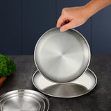 SOGA 14cm Premium Silver Grilling Plate Durable, Heat Resistant Perfect for BBQs and Outdoor Cooking Kitchen Essential