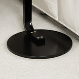 SOGA 50cm Black Marble Mini Side Table Movable Lightweight w/ Black Frame