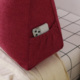 SOGA 100cm Rose Red Triangular Wedge Bed Pillow Headboard Backrest Bedside Tatami Cushion Home Decor