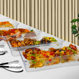 SOGA 65mm Clear Gastronorm GN Pan 1/6 Food Tray Storage Bundle of 4