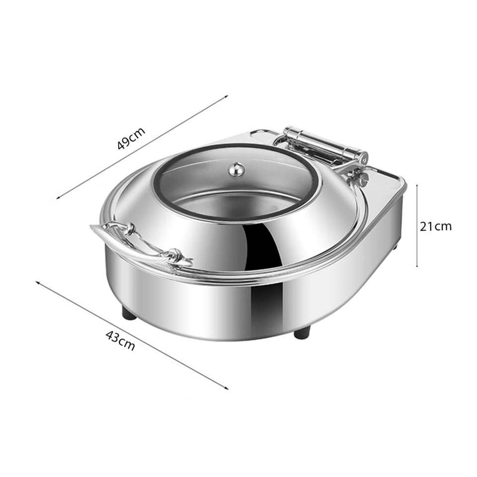 SOGA Stainless Steel Round Chafing Dish Tray Buffet Cater Food Warmer Chafer with Top Lid