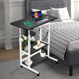 SOGA 2X 40x80cm Black Bedside Table Movable Bedroom Desk Student Computer Table