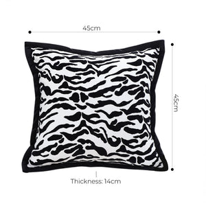 SOGA 45cm Black and White Luxury Cushion Light Mottled Texture Decorative Square Pillow Living Room