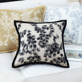 SOGA 45cm Throw Pillow Black and White Wide Border Square Pillow Stylish Decorative Cushion Living Room