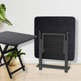 SOGA Black Dining Table Portable Square Surface Space Saving Folding Desk Home Decor