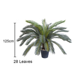 SOGA 2X 125cm Artificial Indoor Cycas Revoluta Cycad Sago Palm Fake Decoration Tree Pot Plant